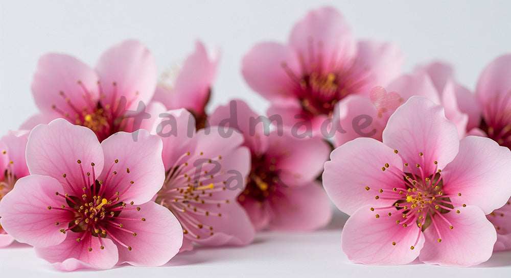 フリー素材 無料 写真|背景素材桃の花クローズアップ、無地バックグラウンドで春の色を強調 写真背景