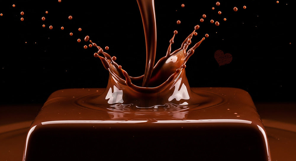 フリー素材 無料 写真|溶かしチョコを垂らすスプラッシュ、ダーク背景のハイスピード