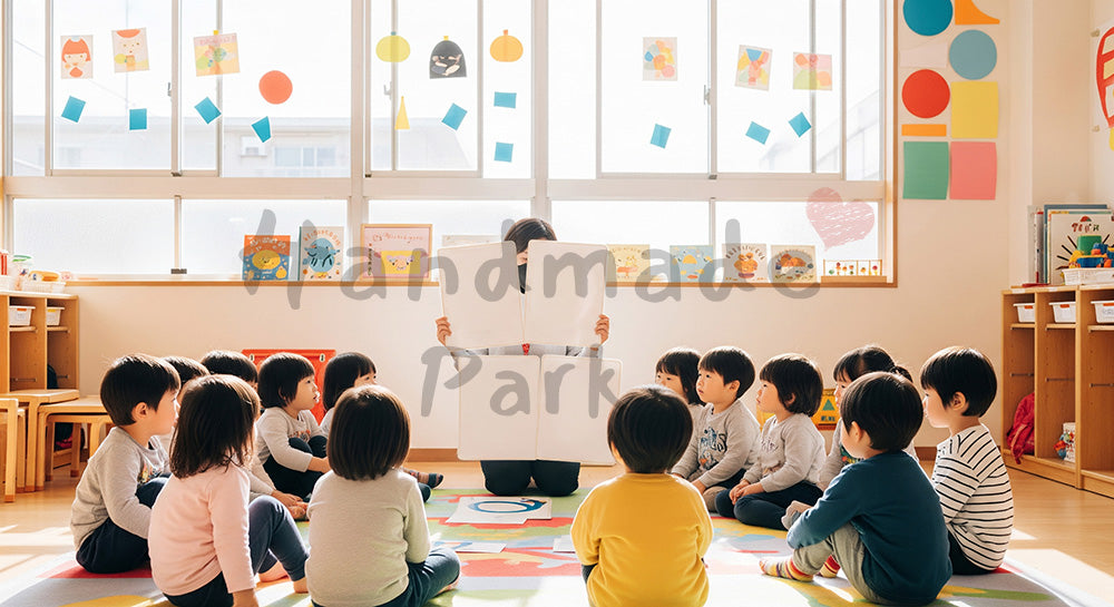 フリー素材 無料 写真|ひらがなカードを使って言葉遊びをする日本人幼児と保育士の早期学習シーン コピースペースあり