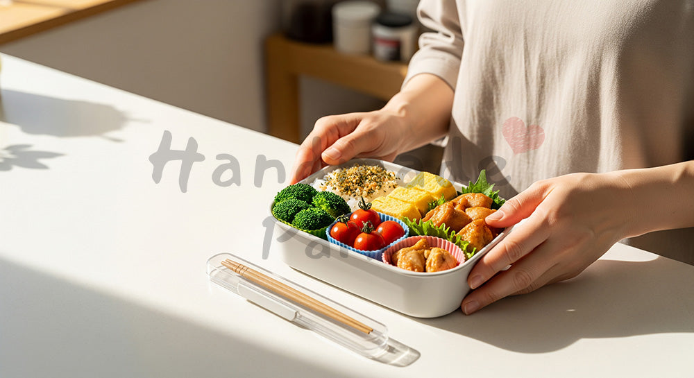 フリー素材 無料 写真|高校生の子どものために彩りの良いお弁当を詰める日本人母親の手元シーン 背景素材