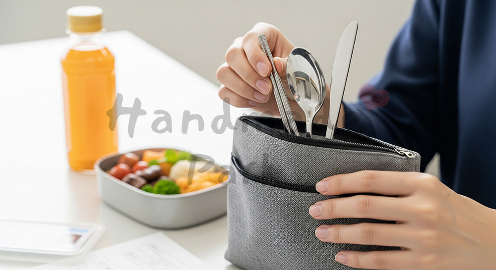 フリー素材 無料 写真|マイ箸とマイスプーンを使う日本人会社員のエコなランチタイム 写真背景