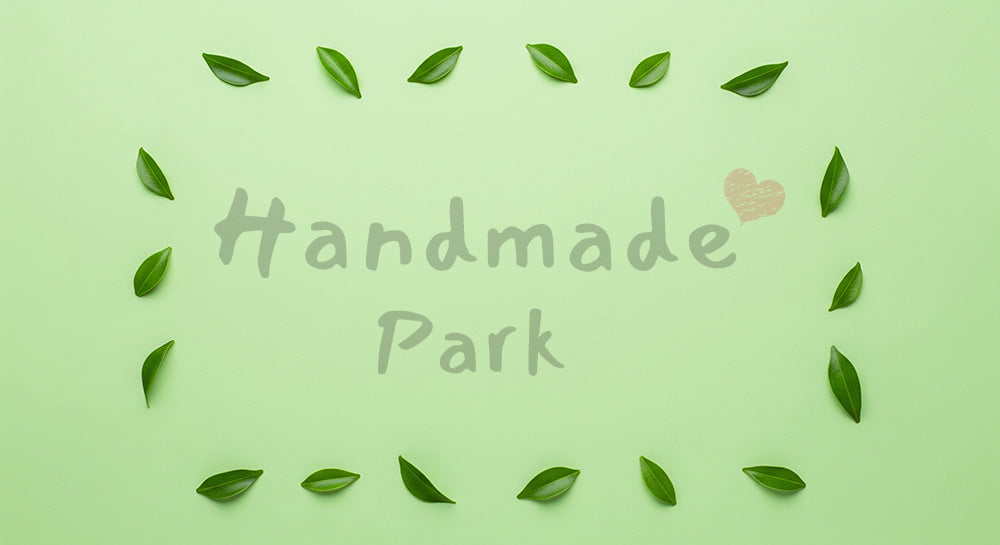 フリー素材 無料 写真|単色グリーンに点描リーフフレーム、中央コピースペース