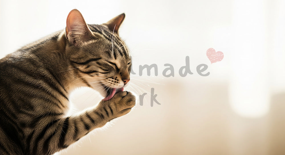 フリー素材 無料 写真|教育・教材の挿絵にに使える毛づくろいする猫