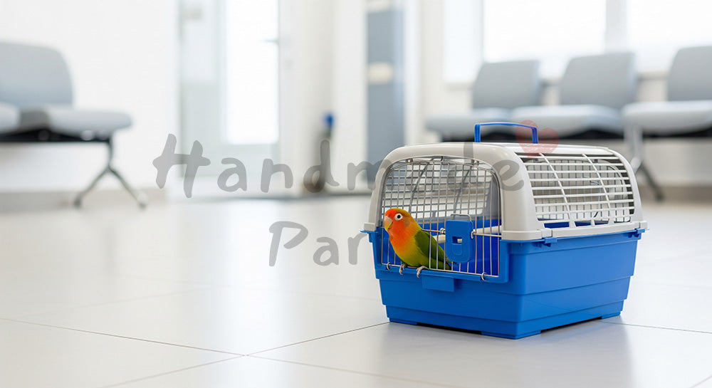 フリー素材 無料 写真|やわらかな自然光の動物病院でケアを待つ小鳥|清潔感あるビジュアルに