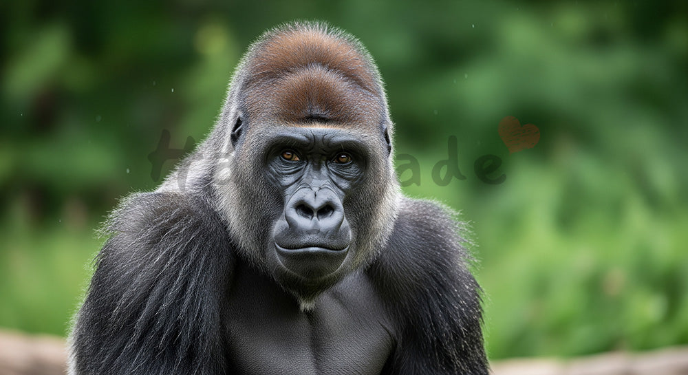 フリー素材 無料 写真|動物園のゴリラの静かなまなざしの写真|チラシ・ポスターにも活躍