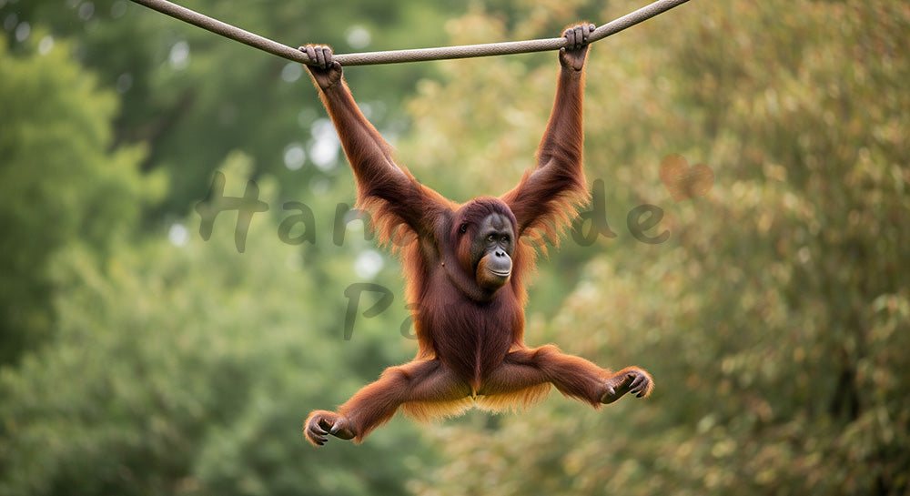 フリー素材 無料 写真|動物園のオランウータンの自然な動き|清潔感あるビジュアルに ロゴ・文字なし