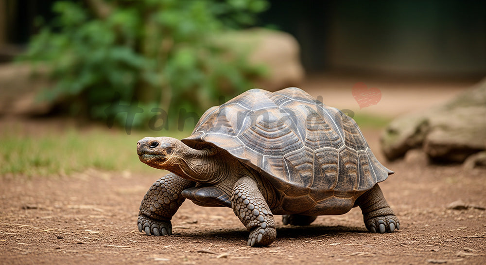 フリー素材 無料 写真|動物園のゾウガメがゆっくり歩く落ち着いた写真の写真|シンプルな背景として
