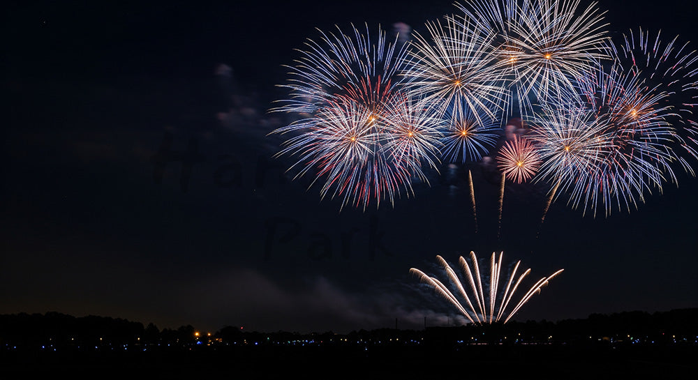 フリー素材 無料 写真|花火の重なりが美しい夜空背景 余白があり広告コピーを置きやすい素材 デザイン向き