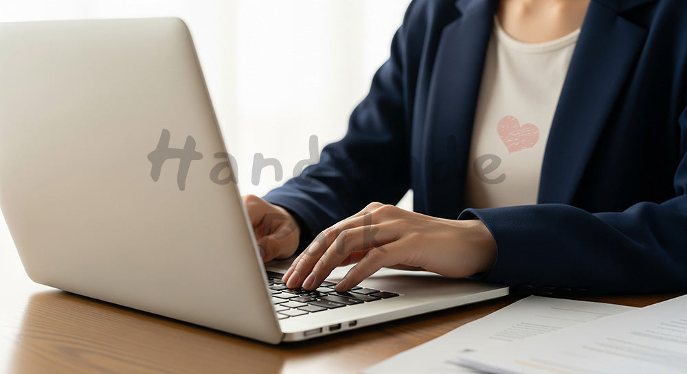 フリー素材 無料 写真|20代日本人女性の手元 ノートPCタイピング 窓辺の光|ブログやコラムの差し込みに使いやすい