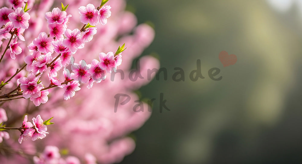 フリー素材 無料 写真|桃の花と菱餅 右余白で春の告知|文字入れしやすい余白あり