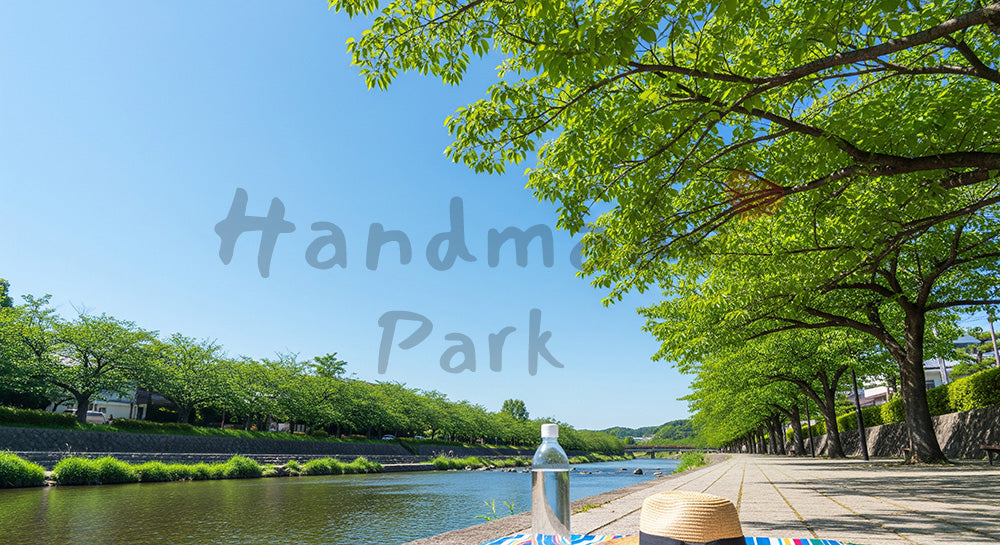 フリー素材 無料 写真|GW川沿い散歩 新緑と青空のアイキャッチ|記事・スライドの差し込みに