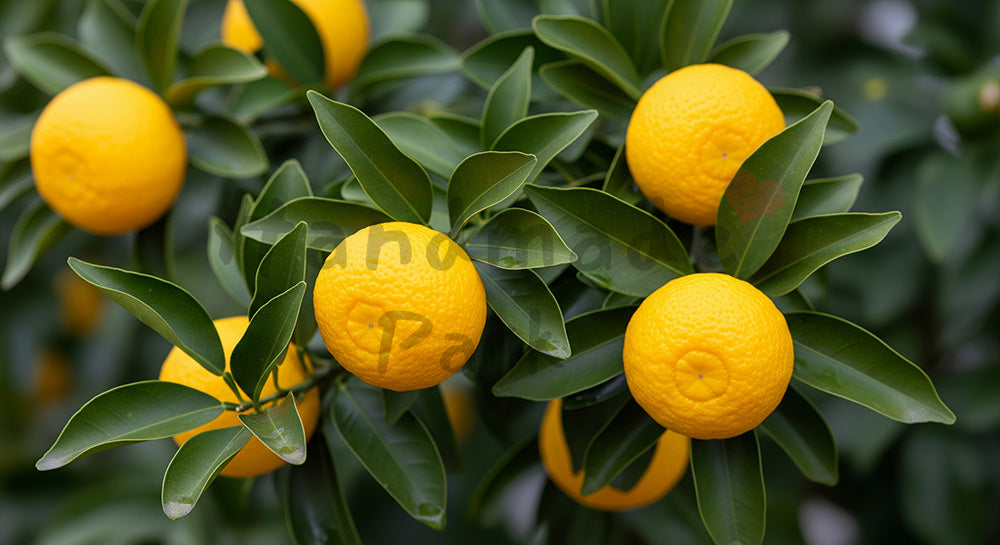 フリー素材 無料 写真|冬のユズの実旬を伝える余白背景|作品紹介に使えるナチュラルな画像