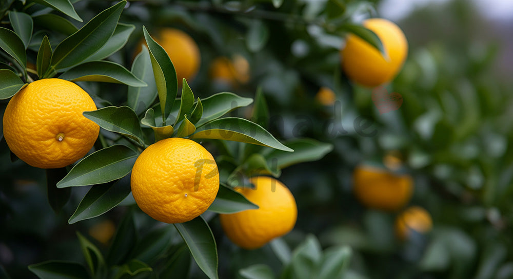 フリー素材 無料 写真|冬のユズの実旬を伝える余白背景|商品ページに使えるナチュラルな画像