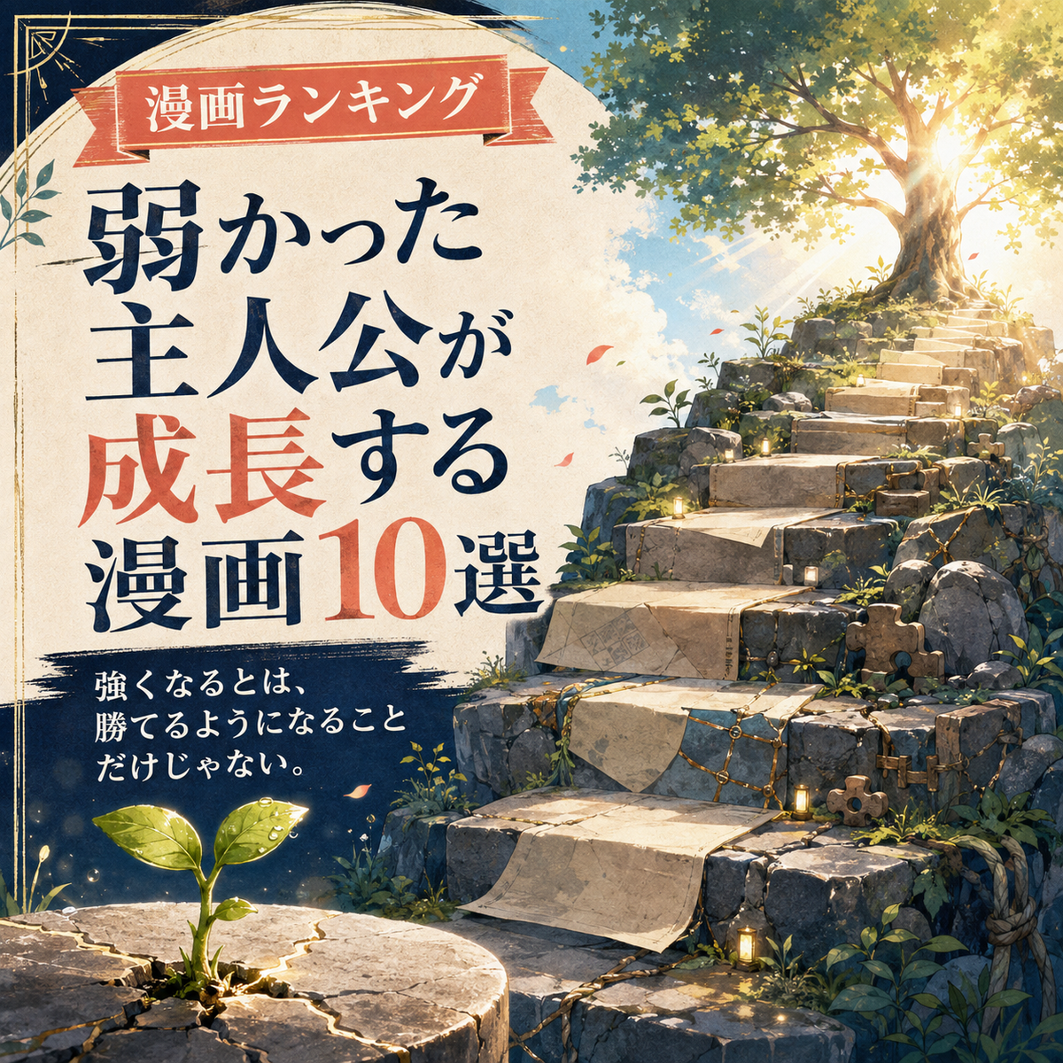 弱かった主人公が成長する漫画ランキング10選の正方形サムネイル