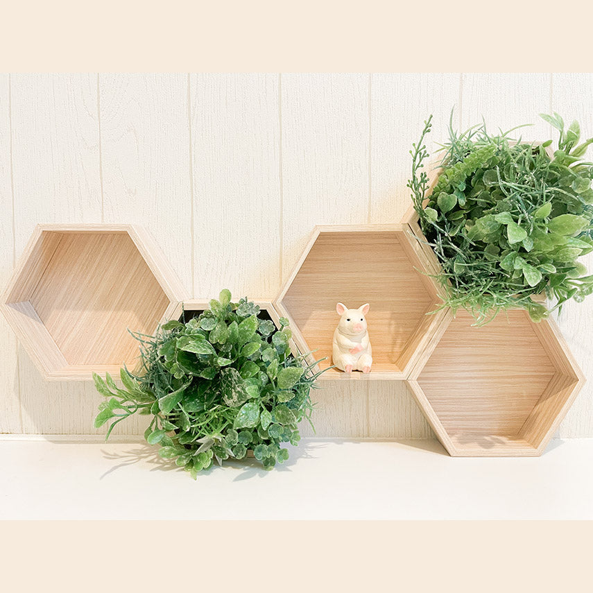 【セリアでハンドメイド】簡単ハニカムインテリアの作り方