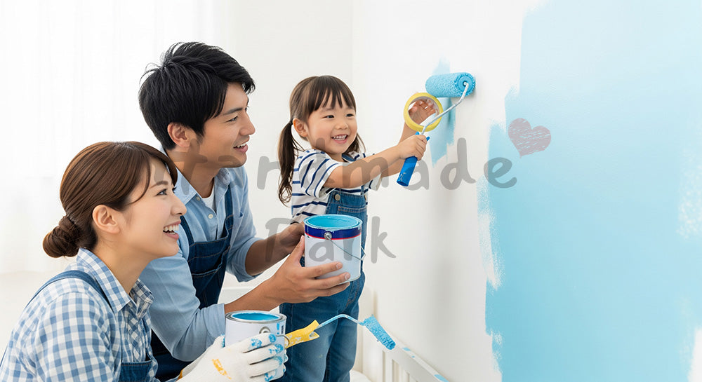 フリー素材 無料 写真｜自宅キッチンでパンや焼き菓子作りを楽しむ日本人女性 背景素材