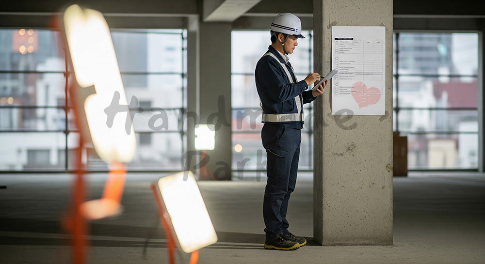 Free Stock Photo | Japanese construction manager inputting inspection ...