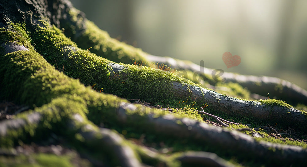 フリー素材 無料 写真｜苔と木のやさしい背景 写真背景