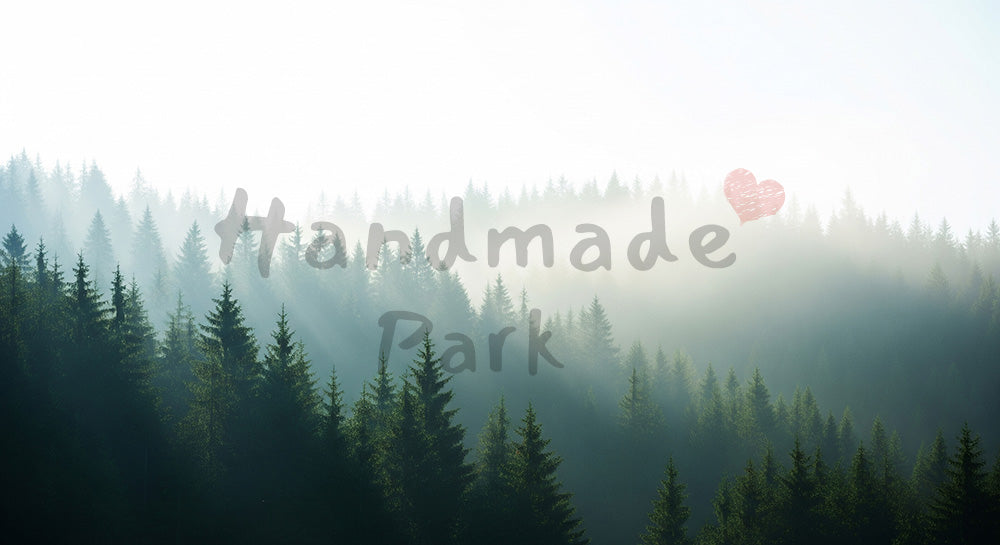 フリー素材 無料 写真｜SDGsのクリーンな未来を想起する明度が高い霧の森背景 余白あり