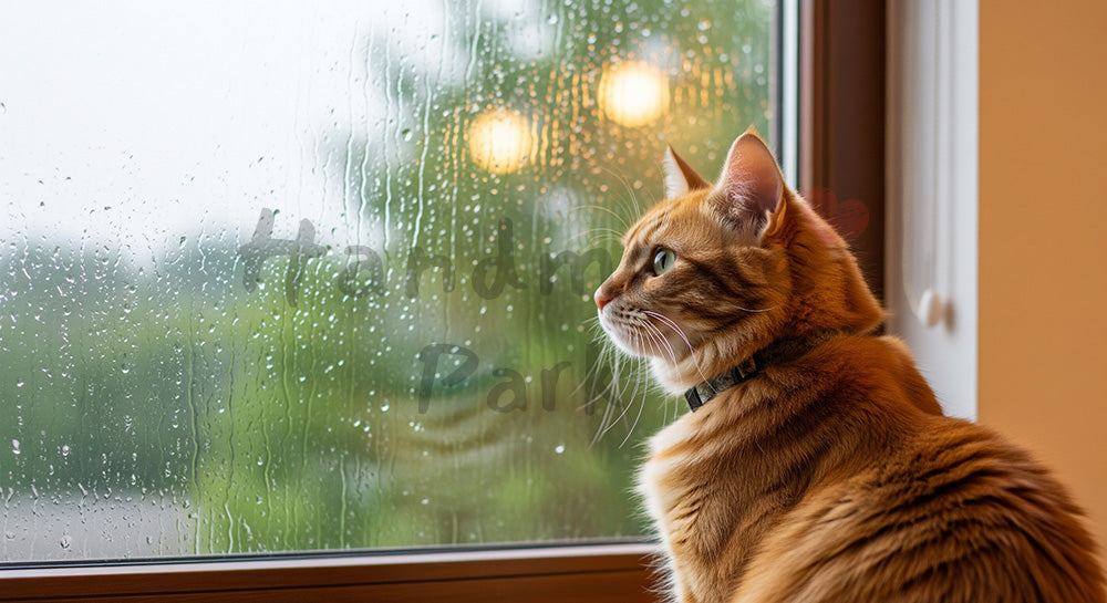 フリー素材 無料 写真｜窓辺の猫、文字入れしやすい余白