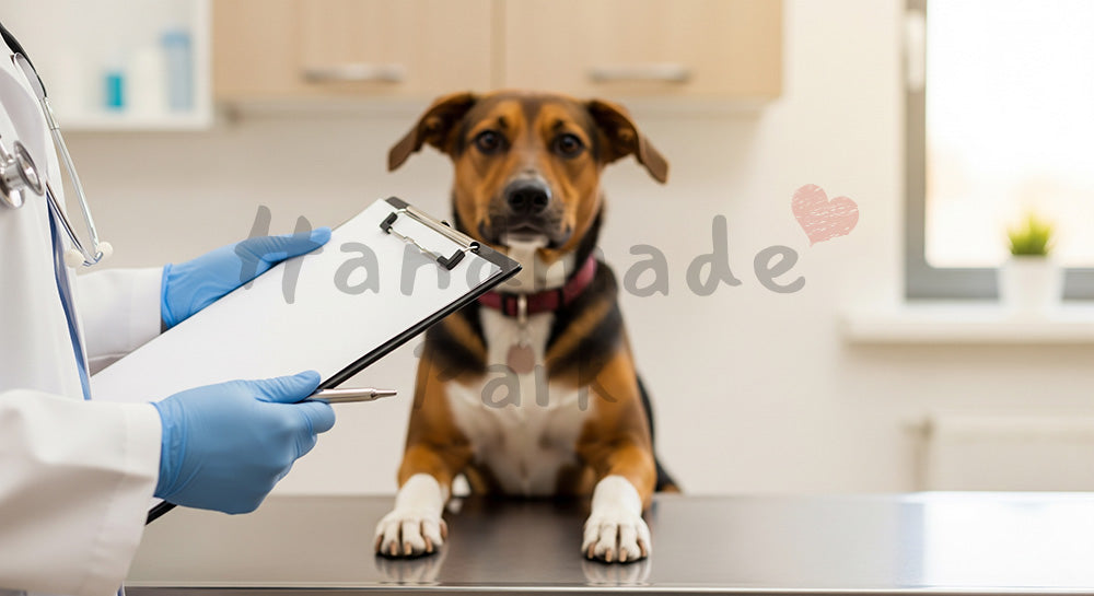 フリー素材 無料 写真｜ペットヘルスケアがある動物病院の犬｜文字入れしやすい余白