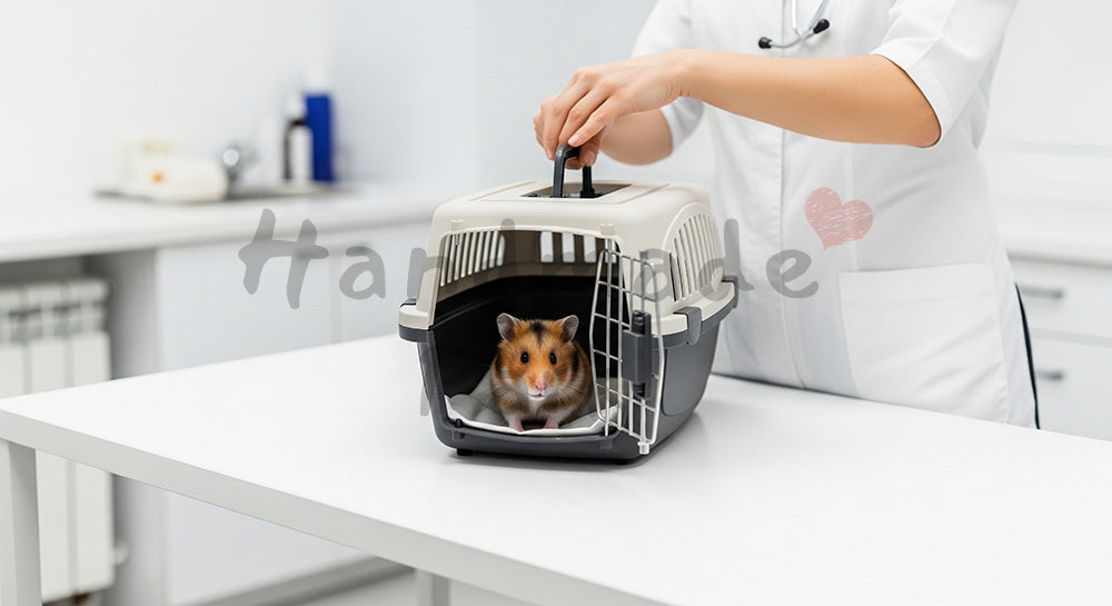 フリー素材 無料 写真｜動物病院で検診を待つハムスター｜LPのヘッダー画像に