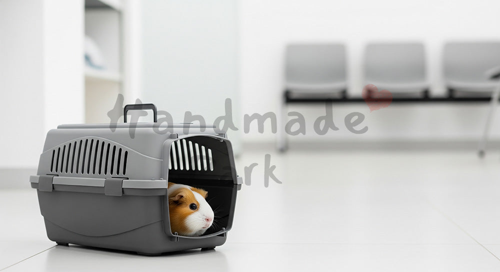 フリー素材 無料 写真｜ヘルスケア写真がある動物病院の待合でケアを受けるモルモット｜チラシ・ポスターにも活躍