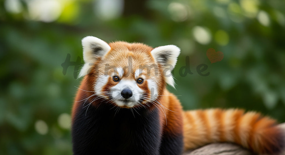 フリー素材 無料 写真｜レッサーパンダがある動物園のレッサーパンダの愛らしい横顔｜資料スライドの背景に便利