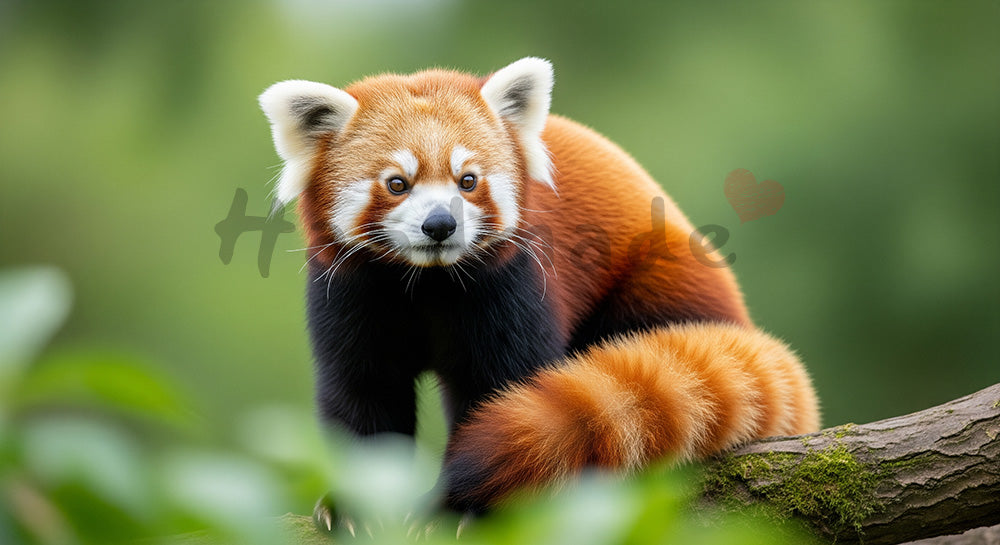 フリー素材 無料 写真｜動物園のレッサーパンダの愛らしい横顔｜ナチュラルな雰囲気に