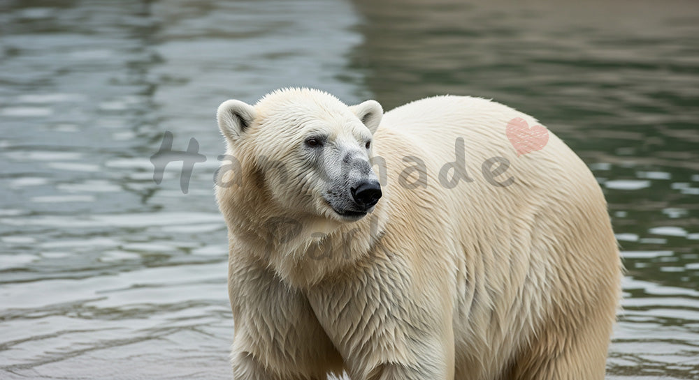 フリー素材 無料 写真｜ホッキョクグマがある動物園のホッキョクグマの白い毛並み｜LPのヘッダー画像に