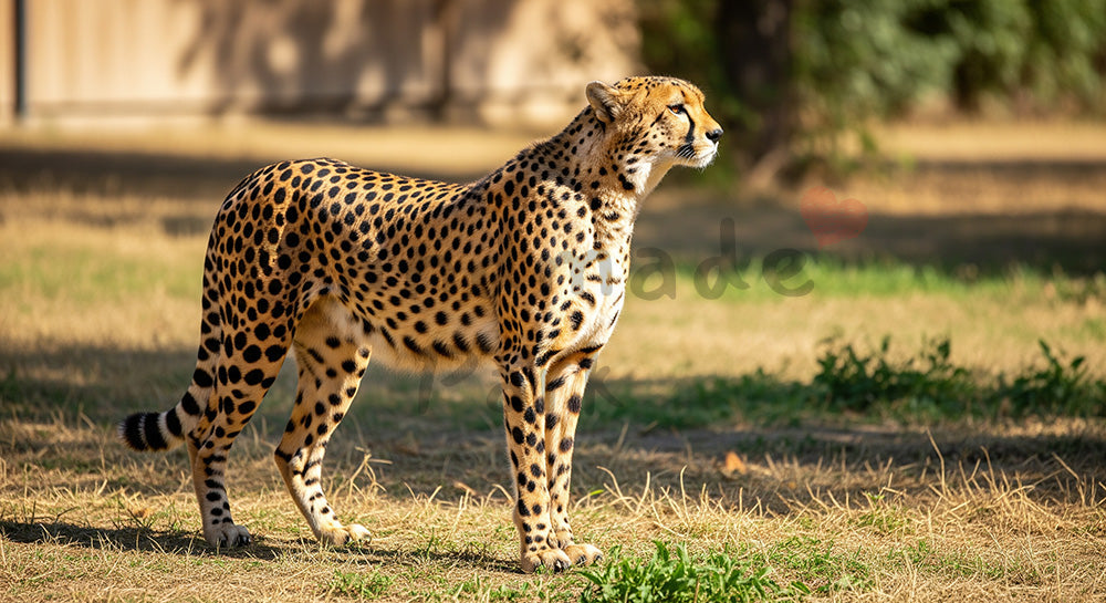 フリー素材 無料 写真｜動物園のチーターのしなやかな体つきの写真｜ナチュラルな雰囲気に