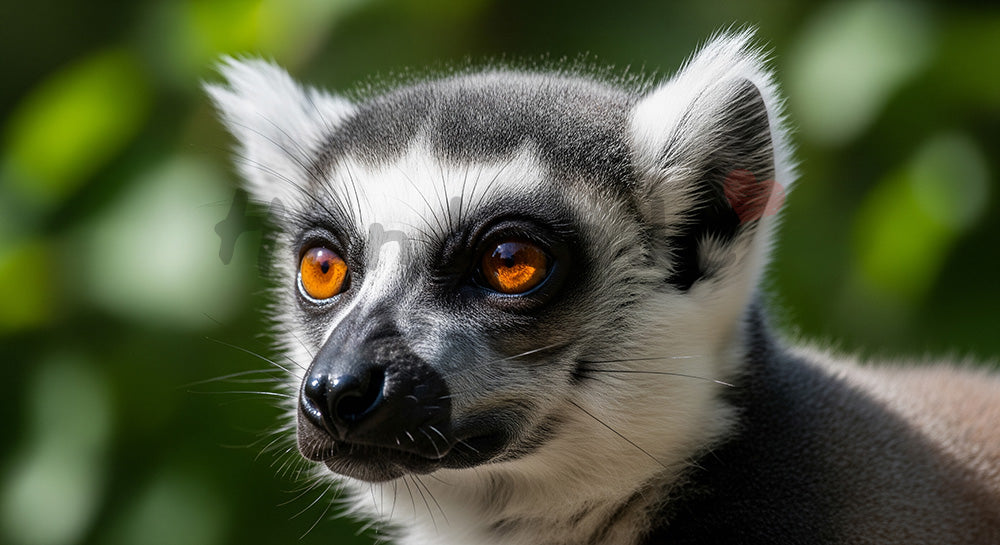 フリー素材 無料 写真｜動物園のワオキツネザルの印象的な瞳の写真｜保険・医療のイメージに