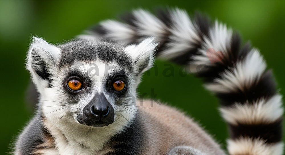 フリー素材 無料 写真｜サムネイル作成に便利に使える動物園のワオキツネザルの印象的な瞳