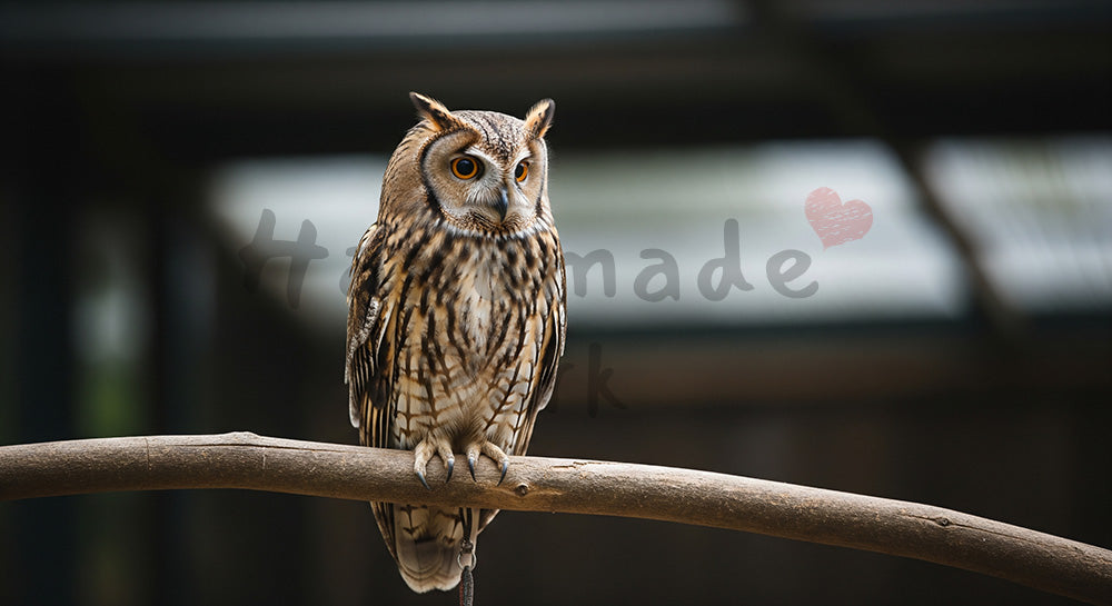フリー素材 無料 写真｜ナチュラルな雰囲気にに使える動物園のフクロウの静かな佇まい