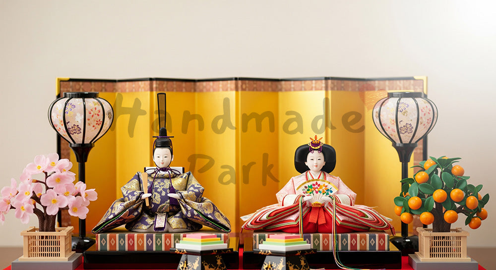 フリー素材 無料 写真｜内裏雛アップと余白 ひな祭り案内の定番構図｜テキストを載せやすい余白背景