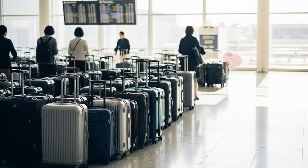 フリー素材 無料 写真|GW旅行の出発 空港ロビー風 文字なし・余白あり|余白たっぷりで見出しが入れやすい