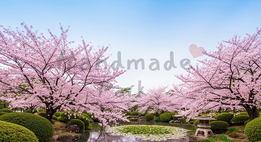 フリー素材 無料 写真|庭に咲く桜の木春の余白背景|SNS投稿に使えるナチュラルな画像