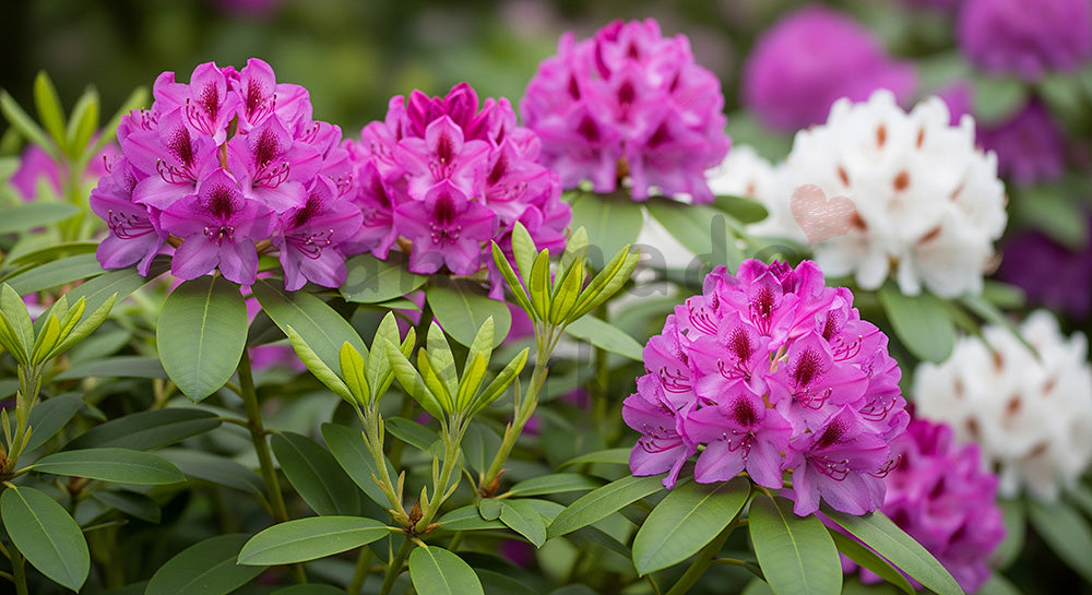 フリー素材 無料 写真｜シャクナゲの花春の華やか余白背景｜SNS投稿に使えるナチュラルな画像
