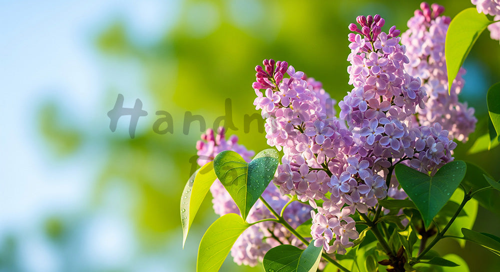 フリー素材 無料 写真｜ライラックの花淡い紫と余白｜SNS投稿に使えるナチュラルな画像