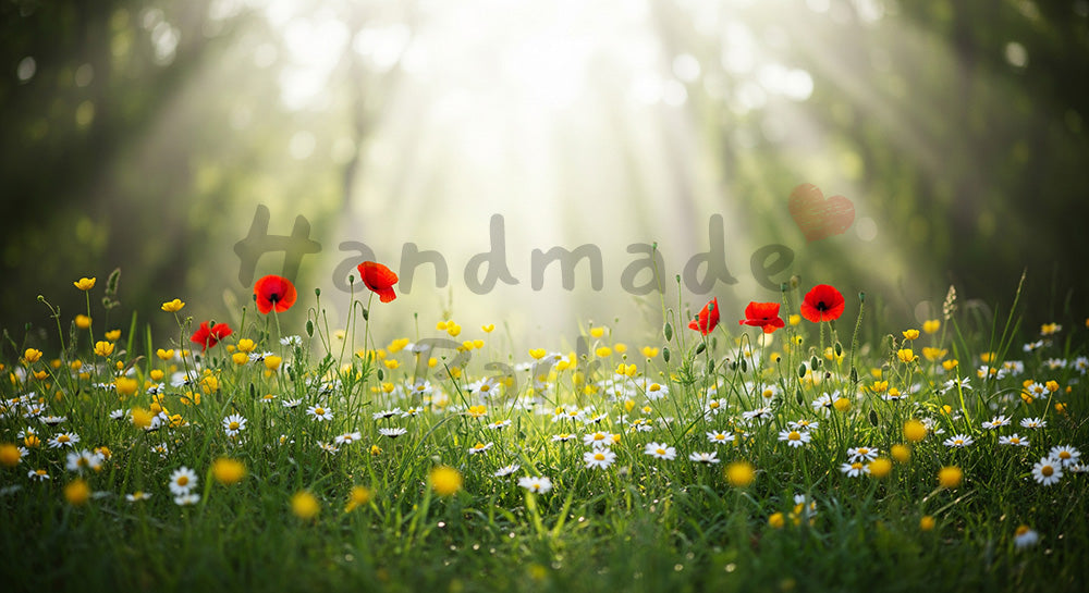 フリー素材 無料 写真|森の野花と木漏れ日粒状の光とボケ余白|SNS投稿に使えるナチュラルな画像