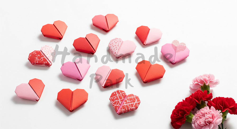 フリー素材 無料 写真｜母の日 リボンのハート ミニマル余白｜文字入れしやすい余白あり