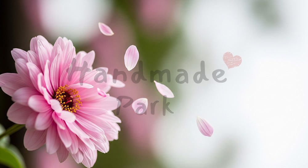 フリー素材 無料 写真｜母の日 ふんわり花びらと余白の背景｜文字入れしやすい余白あり