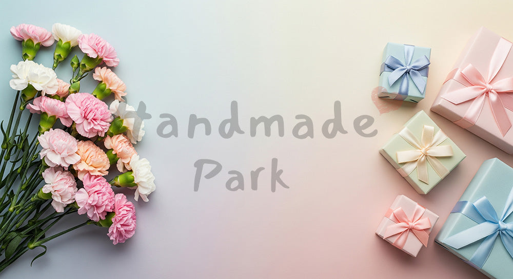 フリー素材 無料 写真|母の日 温かい 左右配置で中央余白のバナーレイアウト|余白たっぷりで見出しが入れやすい