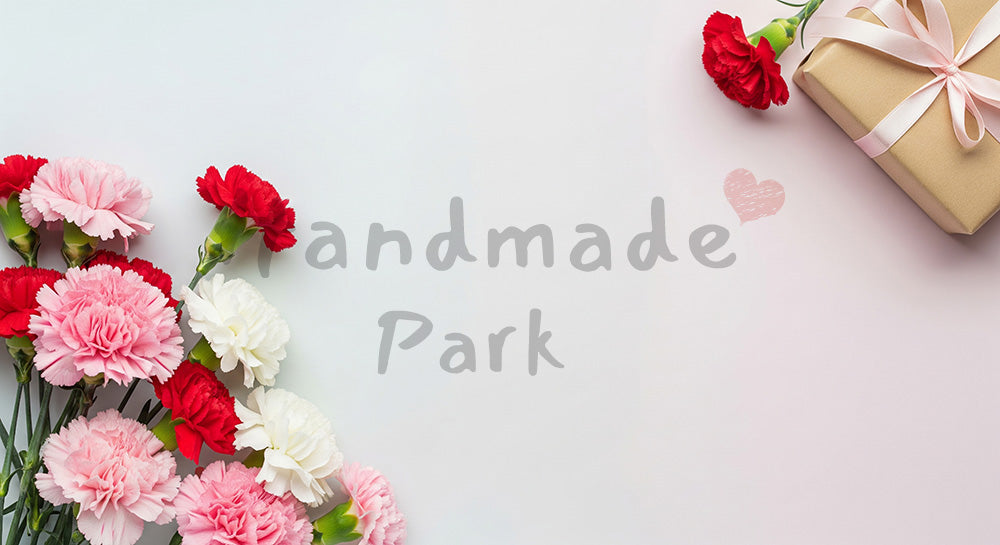 フリー素材 無料 写真｜母の日 左右配置で中央余白のバナーレイアウト｜バナー作成に便利な余白