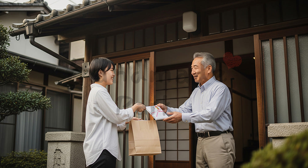 フリー素材 無料 写真｜父の日向け 帰省の手土産とギフト｜ギフト訴求に使いやすい