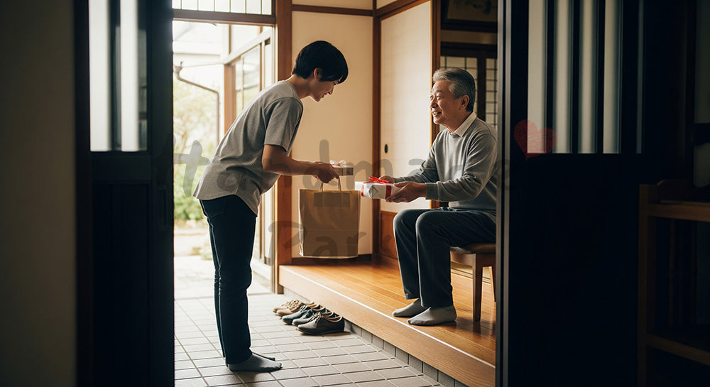フリー素材 無料 写真｜父の日向け 帰省の手土産とギフト｜ショップ告知・販促向け