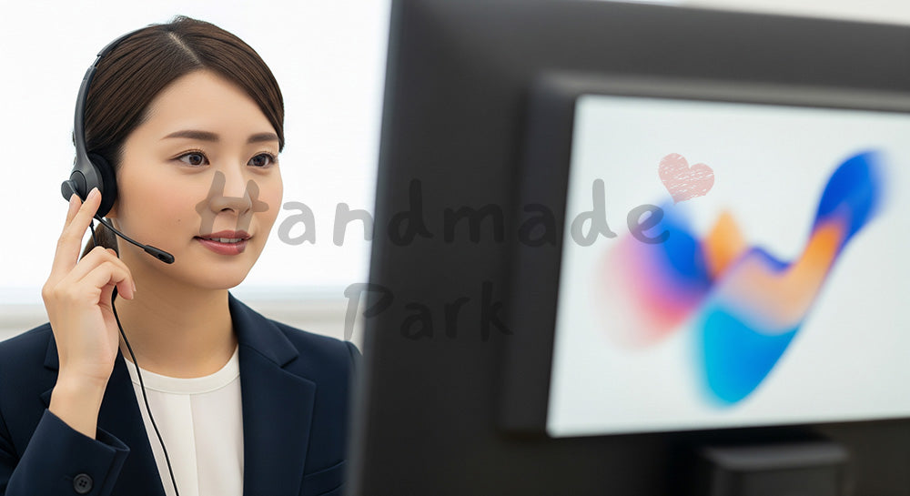 フリー素材 無料 写真｜在宅/オンライン商談の採用向け 日本人女性営業のヘッドセット会話シーン シーン｜SNS投稿のアイキャッチ画像向け