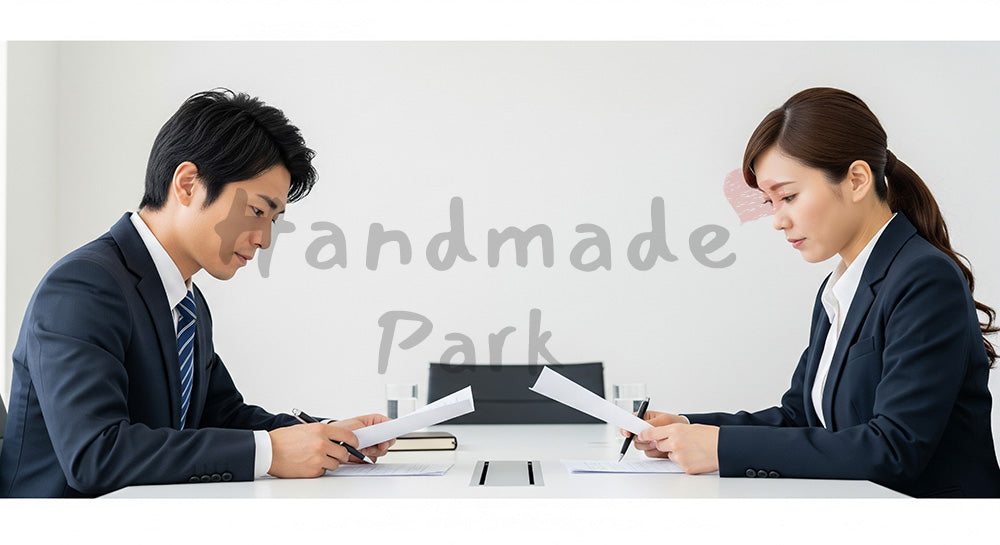 フリー素材 無料 写真｜採用向け 日本の商談で交渉する日本人営業と顧客の真剣なビジネス写真 シーン｜記事・スライドの差し込みに