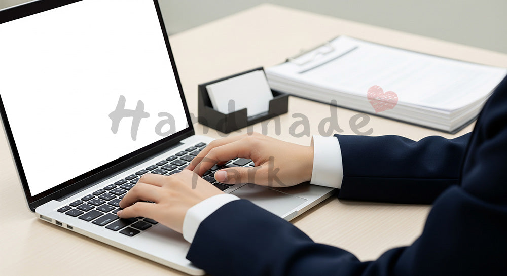 フリー素材 無料 写真｜顔出しなしで使える 日本人女性の営業デスクワーク手元 タイピング素材 シーン｜特集ページの見出しに便利